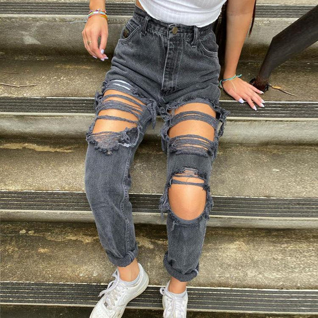 Women's Jeans Ripped Holes Are Thinner Women's Jeans - Deck Em Up