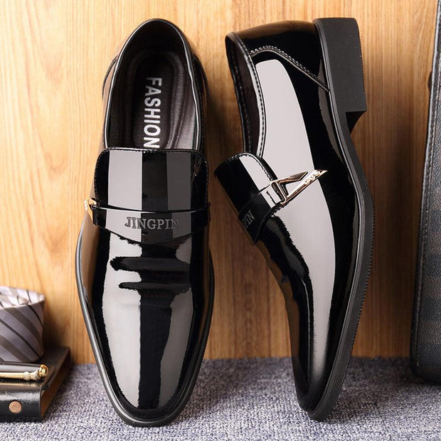 Men's Business Dress Breathable Plush Cotton Leather Shoes - Deck Em Up
