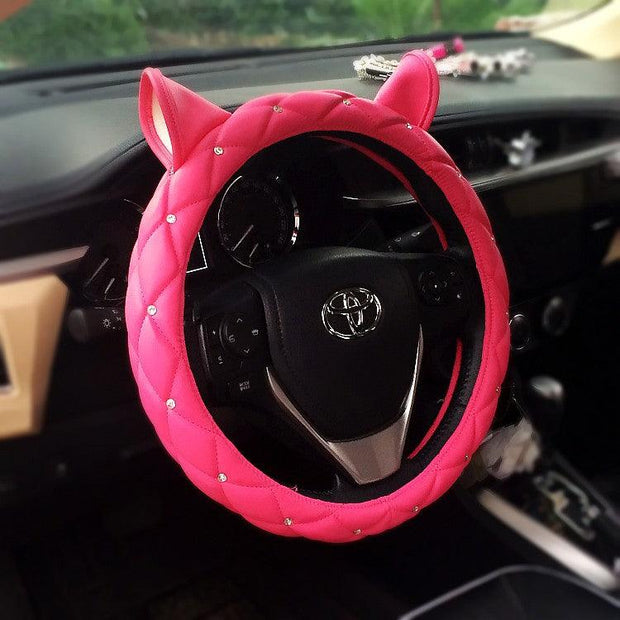 Steering Wheel Cover Cute Pink Ear Series - Deck Em Up