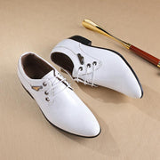 Formal Mens Dress Shoes Genuine Leather Black Luxury Wedding Shoes Men Flats Office Oxfords - Deck Em Up