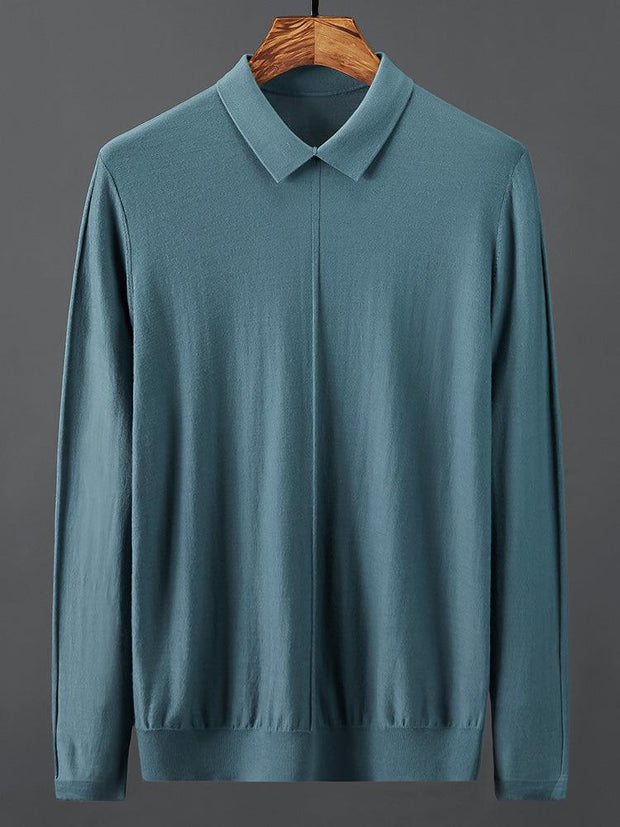 Lapel Close-Fitting Wear With Spring And Autumn Cardigan Bottoming Sweater Men - Deck Em Up