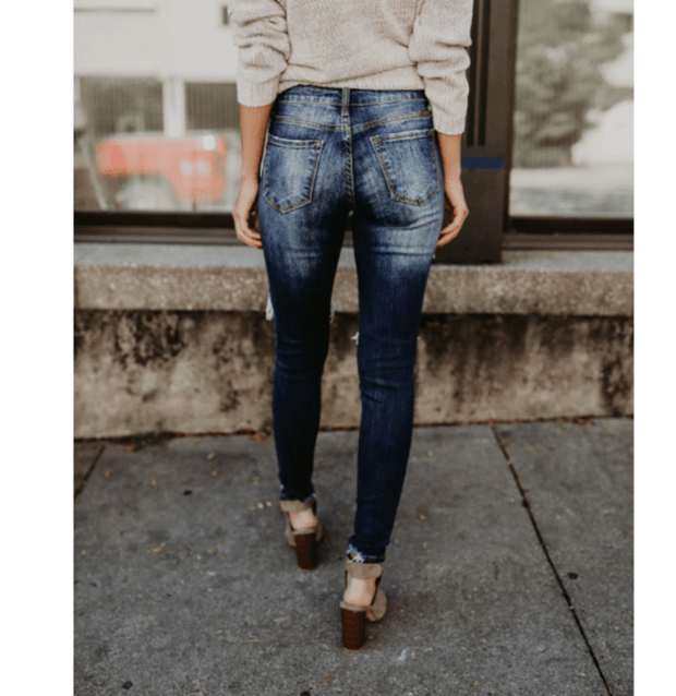 Women's Jeans, Pierced Feet, Mid-Rise Jeans - Deck Em Up