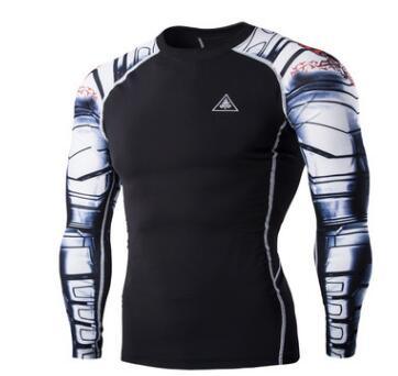 Mens Blackout Long-Sleeve Compression Shirt - Deck Em Up
