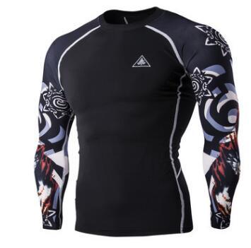 Mens Blackout Long-Sleeve Compression Shirt - Deck Em Up