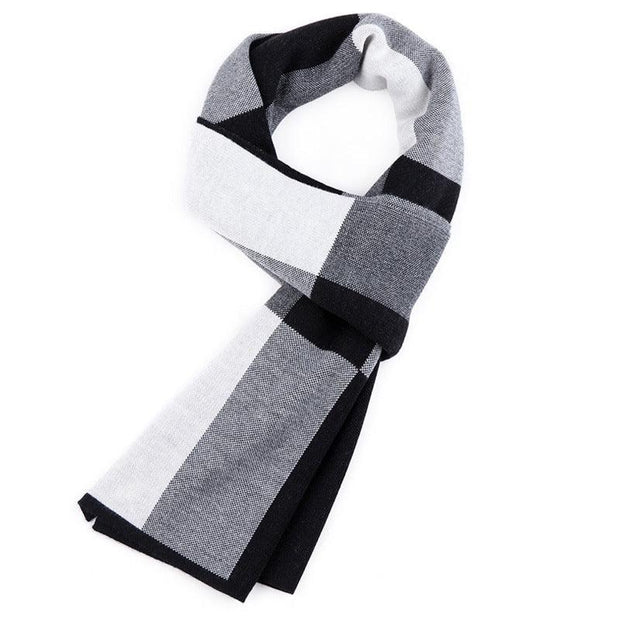 Plaid Men Scarf Knitted Scarf - Deck Em Up