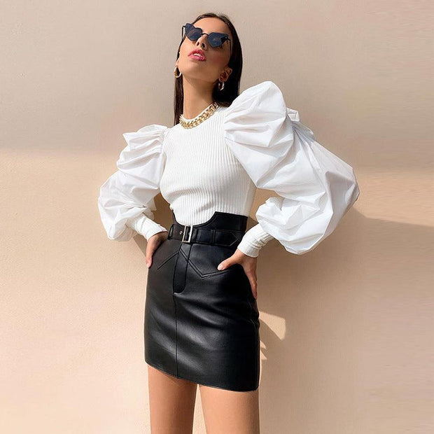 Puff Sleeve Shirt T-Shirt - Deck Em Up