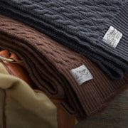 Retro Twist Knitted Wool Scarf With Wool Solid Color Warm Scarf Men Women Trendy - Deck Em Up