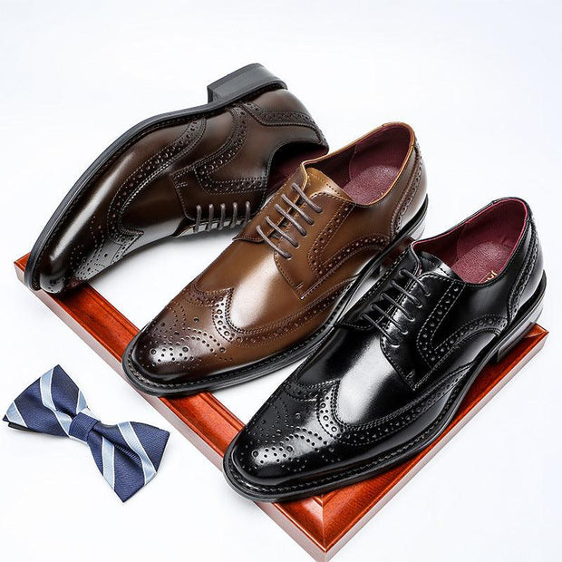 Genuine Leather Business Casual Dress British Style Leather Shoes - Deck Em Up