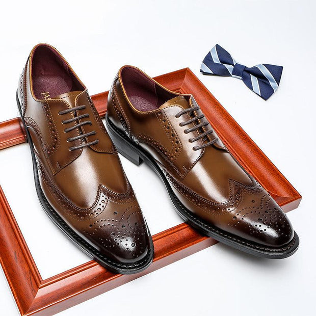 Genuine Leather Business Casual Dress British Style Leather Shoes - Deck Em Up
