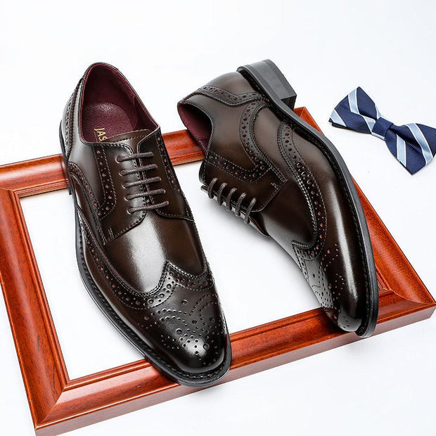 Genuine Leather Business Casual Dress British Style Leather Shoes - Deck Em Up