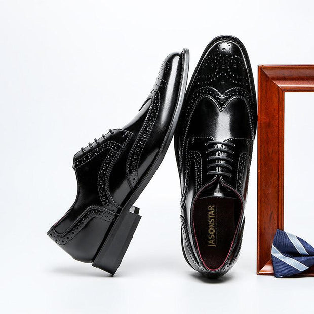 Genuine Leather Business Casual Dress British Style Leather Shoes - Deck Em Up