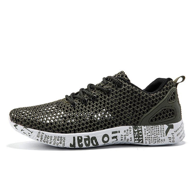 Casual Men's Shoes Breathable Sneakers Match Hollow Lace Board Shoes - Deck Em Up