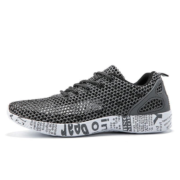 Casual Men's Shoes Breathable Sneakers Match Hollow Lace Board Shoes - Deck Em Up