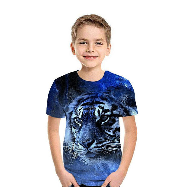 3D Digital Printing Short Sleeve Fashion Kids T-shirt Top - Deck Em Up