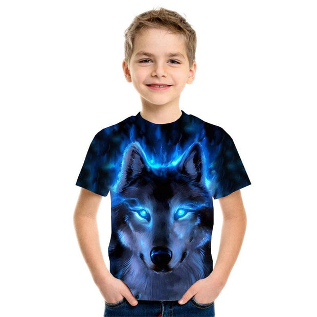 3D Digital Printing Short Sleeve Fashion Kids T-shirt Top - Deck Em Up
