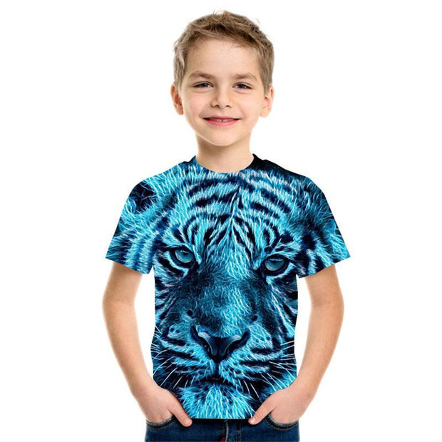 3D Digital Printing Short Sleeve Fashion Kids T-shirt Top - Deck Em Up