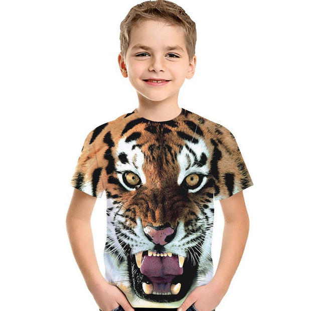 3D Digital Printing Short Sleeve Fashion Kids T-shirt Top - Deck Em Up