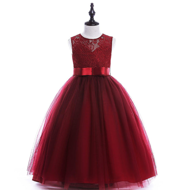 Big Kids Wedding Dress Girls Pettiskirt Lace Dress Costumes - Deck Em Up