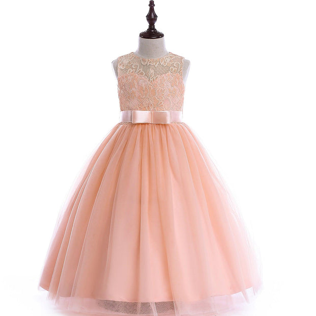 Big Kids Wedding Dress Girls Pettiskirt Lace Dress Costumes - Deck Em Up