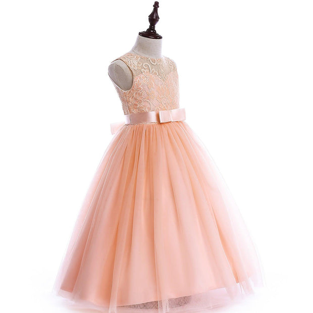 Big Kids Wedding Dress Girls Pettiskirt Lace Dress Costumes - Deck Em Up