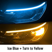 Led DRL Car Daytime Running Lights Flexible Waterproof Auto Turn Signal Yellow Brake Side Headlights Light Car Accessories - Deck Em Up