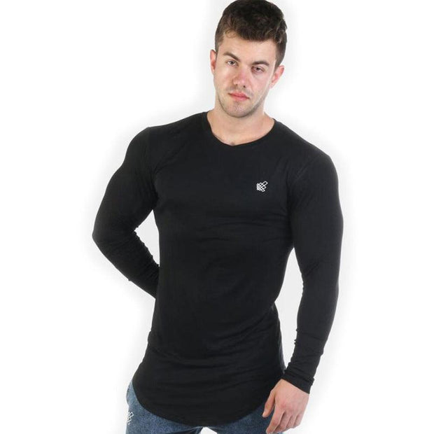 Muscle Fitness Partner Breathable Elastic Moisture Wicking Quick-drying Tights Fitness Training Long-sleeved Bottoming Shirt - Deck Em Up