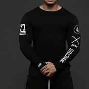 Muscle Fitness Partner Breathable Elastic Moisture Wicking Quick-drying Tights Fitness Training Long-sleeved Bottoming Shirt - Deck Em Up