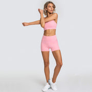 Summer New Womens Clothing Solid Color Fitness Sports Short Set - Deck Em Up