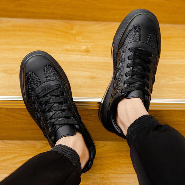 Trendy Leather Men's Shoes Fashion Casual Sneakers - Deck Em Up