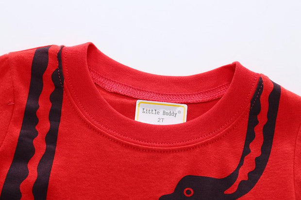 Kids Dinosaur Print Summer Short Sleeve - Deck Em Up