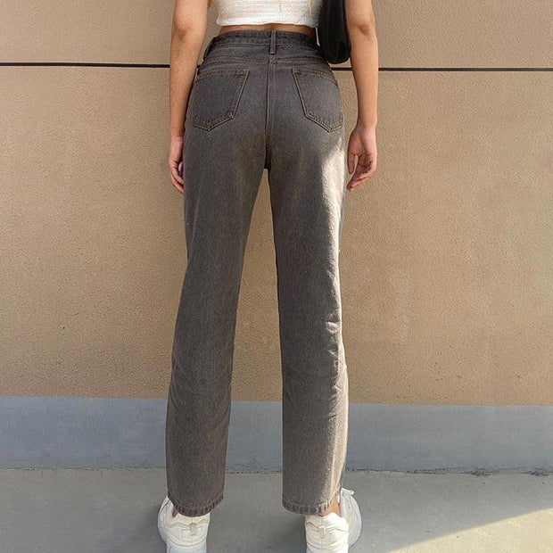Women Flare Jeans Mid Waist Bell Jeans Stretch Slim Pants Length Jeans Fashion Design Vintage Wide Leg Denim Trousers Hole Jeans - Deck Em Up