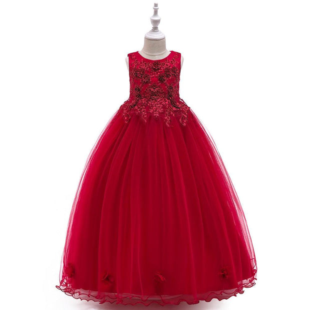Flower Girl Dress Sleeveless Princess Dress - Deck Em Up