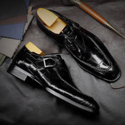 Classic Pattern Business Flat Shoes Men Designer Formal Dress Leather Shoes Mens Loafers Valentine Gifts Shoes - Deck Em Up