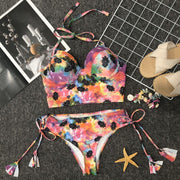 Ladies Split Swimwear Dyed Swimsuit Bikini Swimwear - Deck Em Up