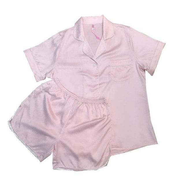 Suit Women Short Sleeve Shorts Pajamas Home Service - Deck Em Up