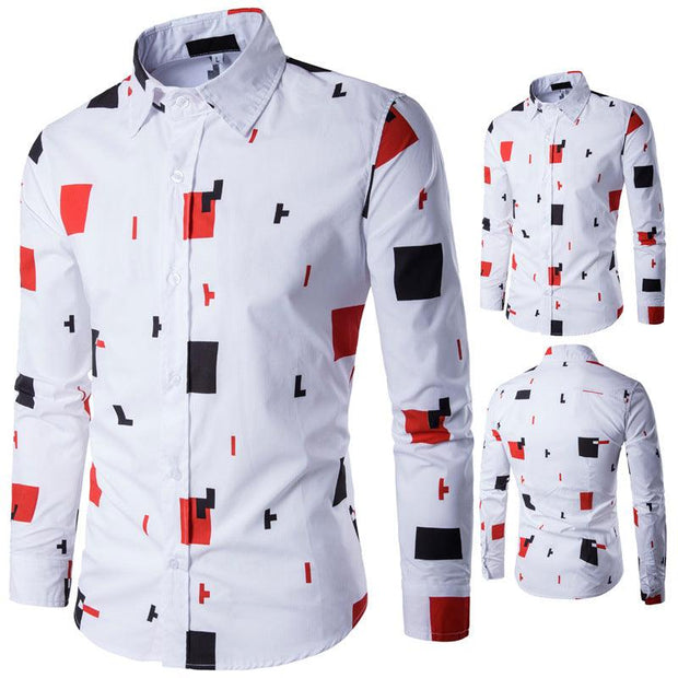 Mens Casual Long Sleeve Shirt - Deck Em Up