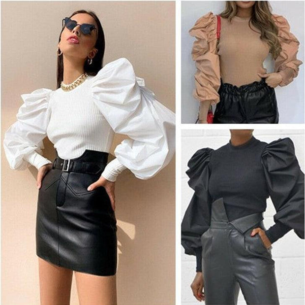 Puff Sleeve Shirt T-Shirt - Deck Em Up