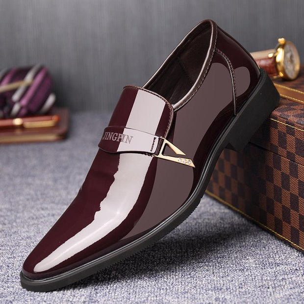 Men's Business Dress Breathable Plush Cotton Leather Shoes - Deck Em Up