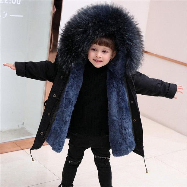 Children's Jackets Girls' Clothes Boys And Babies Big Fur Collar - Deck Em Up