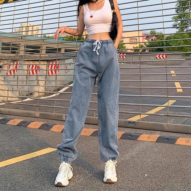 Women's Strappy Jeans Bow Fashion Hot Sexy - Deck Em Up