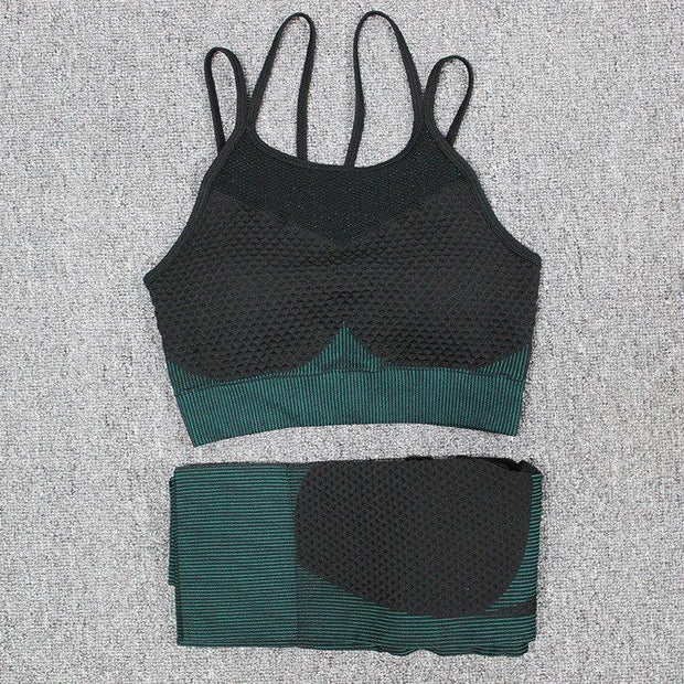 Seamless Tight-fitting Hips And Abdomen Quick-drying Fitness Yoga Clothing Set - Deck Em Up