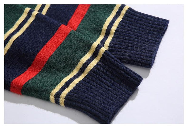 Winter Couples Wear Trendy Striped Sweaters For Men And Women - Deck Em Up