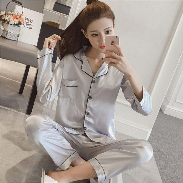 Suit Women Short Sleeve Shorts Pajamas Home Service - Deck Em Up