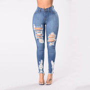 Stretch Ripped Jeans Hot Sexy Fashion Designer Women - Deck Em Up
