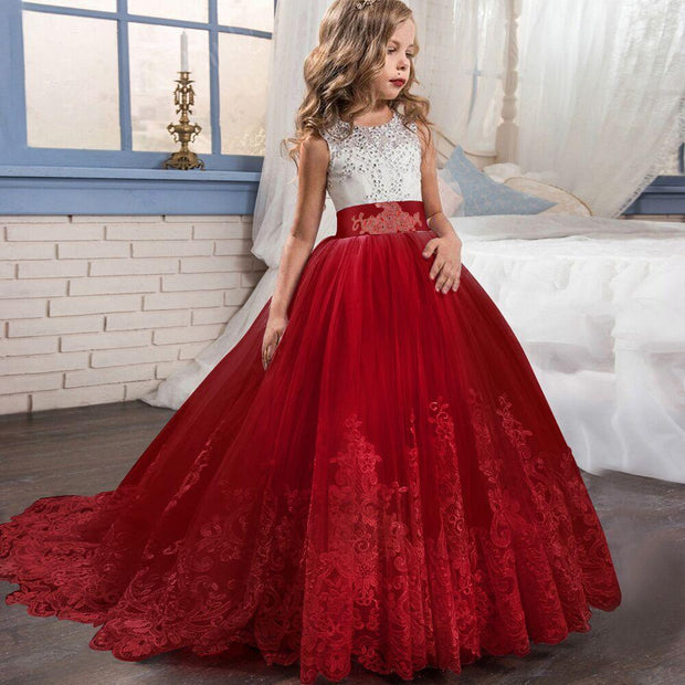 Girl Dress Princess Wedding Dress Children - Deck Em Up