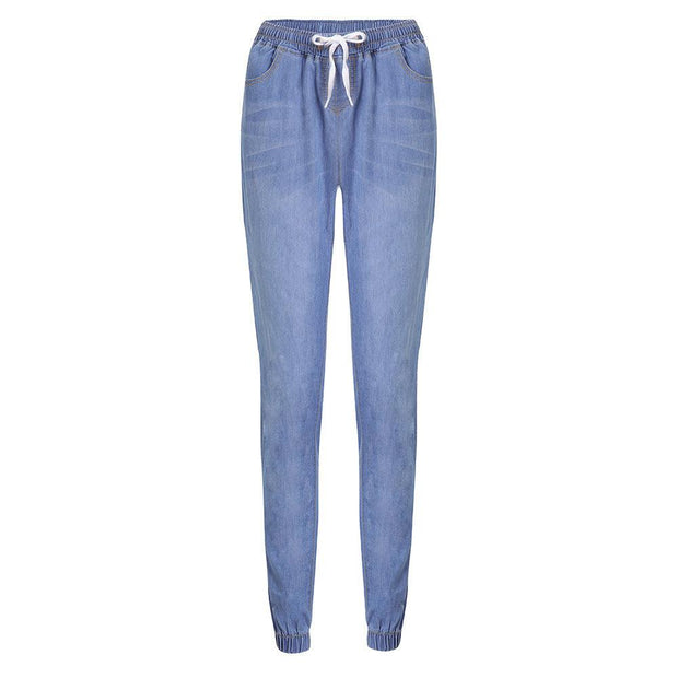 Lantern Jeans Women Sexy Style Three Quarter Lace Bow - Deck Em Up