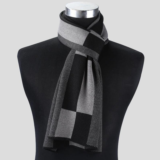 Plaid Men Scarf Knitted Scarf - Deck Em Up