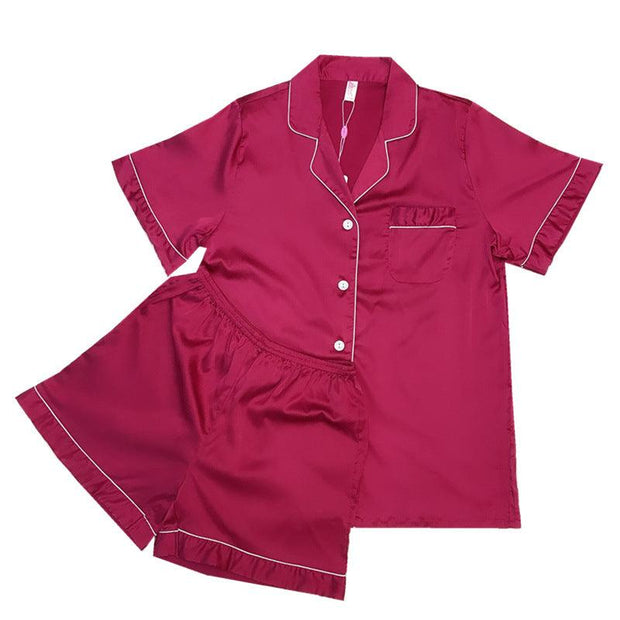 Suit Women Short Sleeve Shorts Pajamas Home Service - Deck Em Up