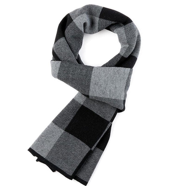 Plaid Men Scarf Knitted Scarf - Deck Em Up