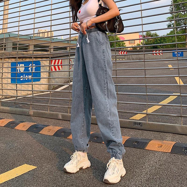 Women's Strappy Jeans Bow Fashion Hot Sexy - Deck Em Up